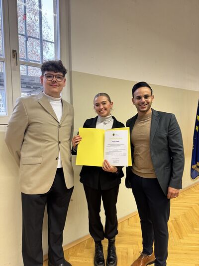 Vertreter der SPD Oppenheim mit Spitzensportlerin Lucile Kappi