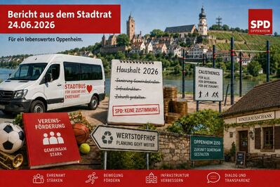 Musterbild der Themen aus der Stadtratssitzung vom 24.06.2026